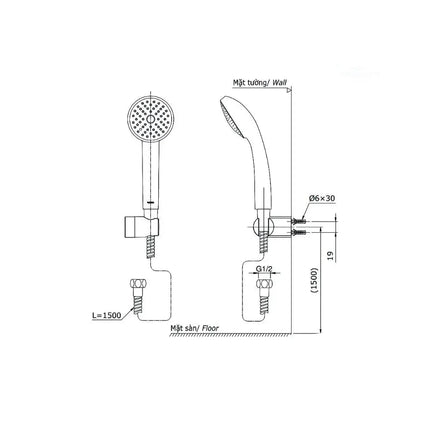 Bộ sen tắm nóng lạnh LB TBS01302V DGH104ZR | Thiết Bị Vệ Sinh TOTO