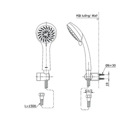 Bộ sen tắm nóng lạnh LB TBS01302V DGH108ZR | Thiết Bị Vệ Sinh TOTO