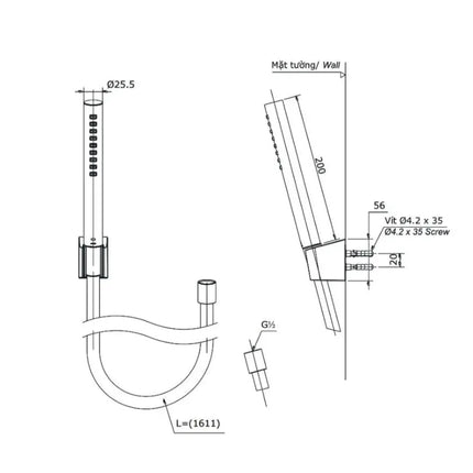 Bộ sen tắm nóng lạnh LN TBS02302V TBW02017A | Thiết Bị Vệ Sinh TOTO
