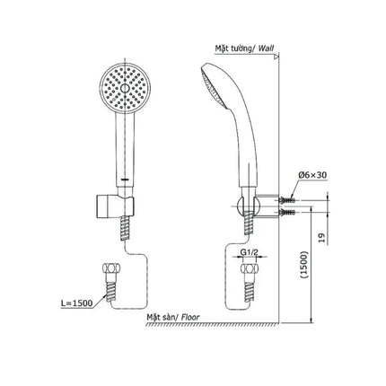 Bộ sen tắm nóng lạnh LF TBS04302V DGH104ZR | Thiết Bị Vệ Sinh TOTO