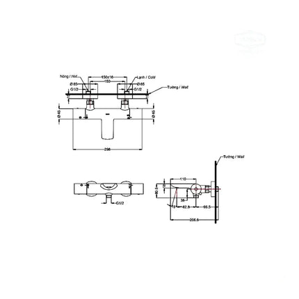 Sen tắm nhiệt độ TBV01402BA | Thiết Bị Vệ Sinh TOTO