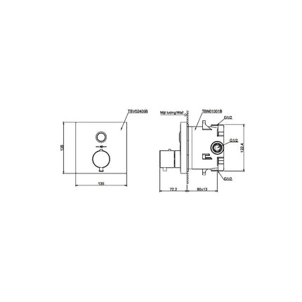 Van điều chỉnh nhiệt độ TBV02405B TBN01001B | Thiết Bị Vệ Sinh TOTO