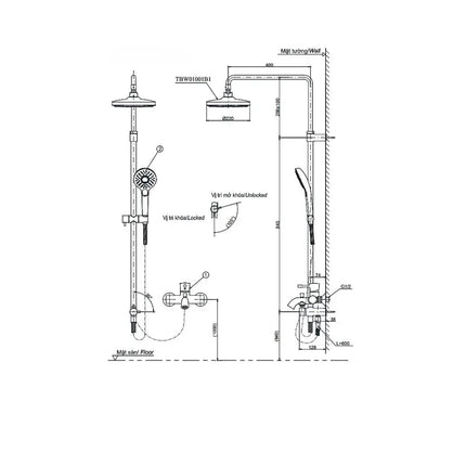 Sen cây nóng lạnh TBW01001BA | Thiết Bị Vệ Sinh TOTO