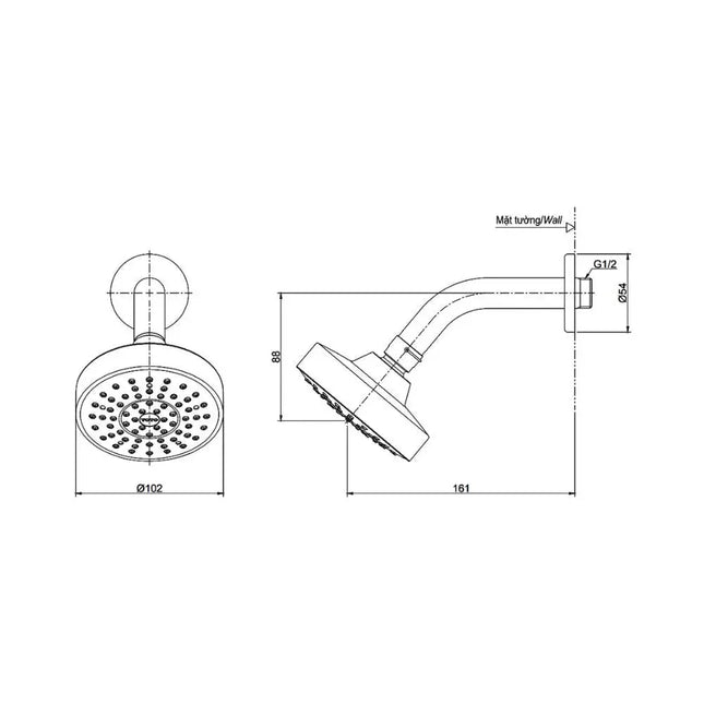 Bát sen gắn tường TBW01012B | Thiết Bị Vệ Sinh TOTO