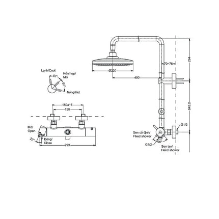 Sen cây nóng lạnh TBW01303B TBW01303BA | Thiết Bị Vệ Sinh TOTO