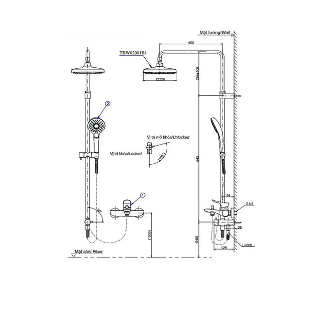 Sen cây TBW02001B TBW02001B1 TBW02001BA | Thiết Bị Vệ Sinh TOTO
