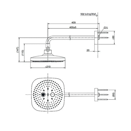 Bát sen gắn tường TBW02004A | Thiết Bị Vệ Sinh TOTO