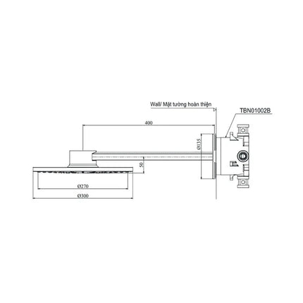 Bát sen gắn tường TBW07004A TBN01002B | Thiết Bị Vệ Sinh TOTO