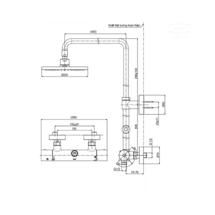 Sen cây nhiệt độ TBW07402A | Thiết Bị Vệ Sinh TOTO