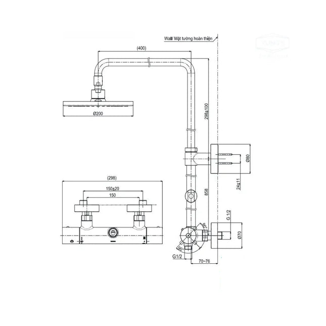 Sen cây nhiệt độ TBW07402A | Thiết Bị Vệ Sinh TOTO