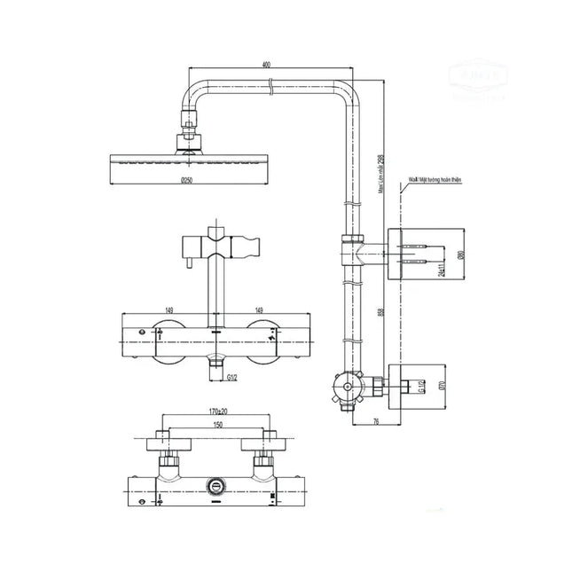 Sen cây nhiệt độ TBW07404A  | Thiết Bị Vệ Sinh TOTO