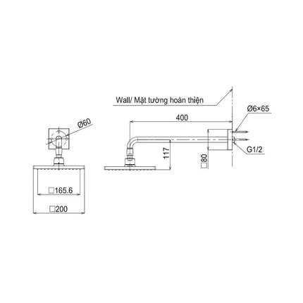 Bát sen gắn trần TBW08001A | Thiết Bị Vệ Sinh TOTO