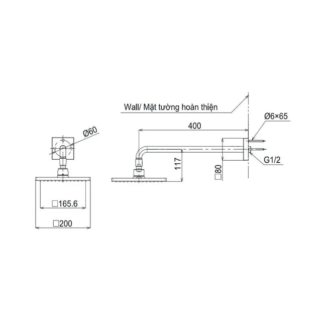 Bát sen gắn trần TBW08001A | Thiết Bị Vệ Sinh TOTO
