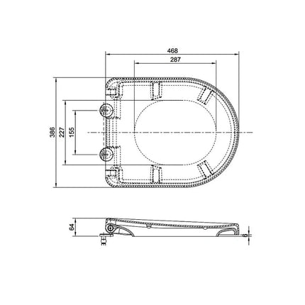 Nắp đóng êm TC384CVK#W | Thiết Bị Vệ Sinh TOTO