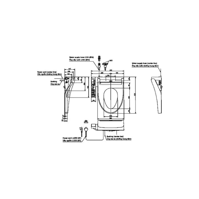 Tcf23410Aaa#Nw1 Nắp Rửa Điện Tử Washlet