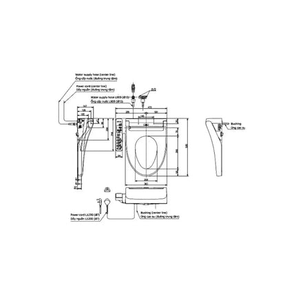 Tcf23460Aaa#Nw1 Nắp Rửa Điện Tử Washlet