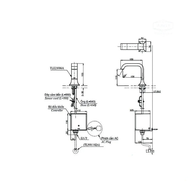 Vòi Lavabo cảm ứng tự động TLE21006A | Thiết Bị Vệ Sinh TOTO