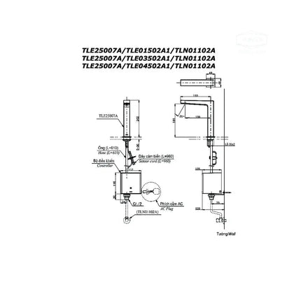 Vòi cảm ứng tự động TLE25007A | Thiết Bị Vệ Sinh TOTO