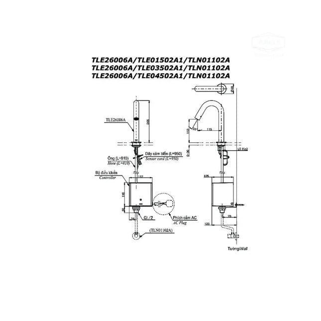 Vòi Lavabo cổ cao cảm ứng TLE26006A | Thiết Bị Vệ Sinh TOTO