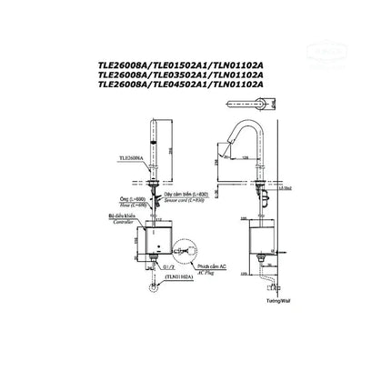 Vòi Lavabo cổ cao cảm ứng TLE26008A | Thiết Bị Vệ Sinh TOTO