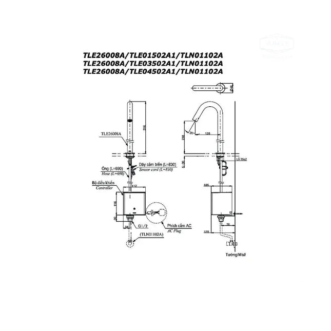 Vòi Lavabo cổ cao cảm ứng TLE26008A | Thiết Bị Vệ Sinh TOTO