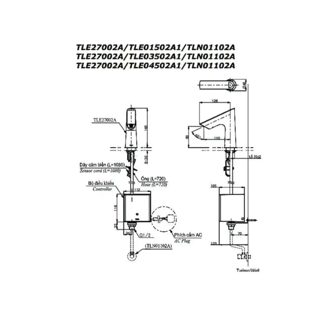 Tle27002A Tle03502A1 Tln01102A Vòi Lavabo Tự Động