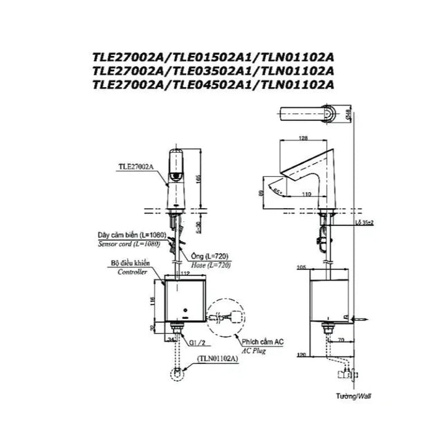 Tle27002A Vòi Lavabo Tự Động