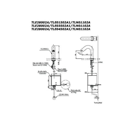 Vòi cảm ứng tự động TLE28002A TLE01502A1 TLN01103A TLE05701A | Thiết Bị Vệ Sinh TOTO