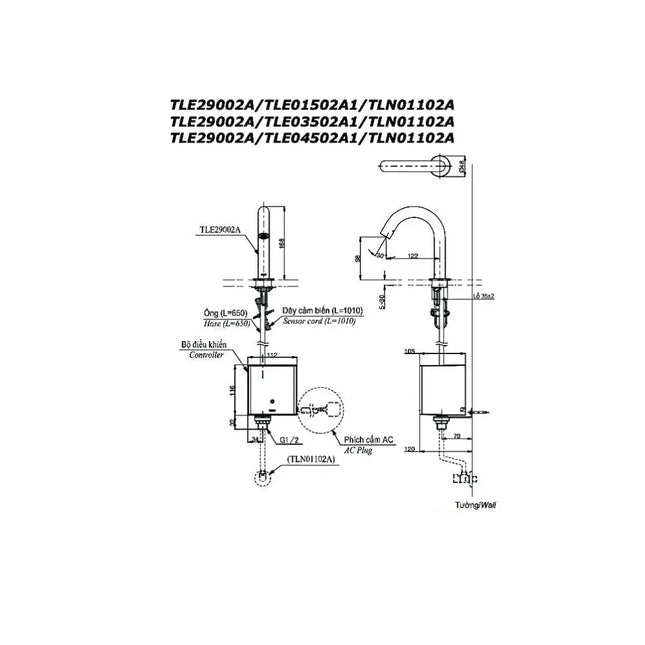 Tle29002A Vòi Lavabo Tự Động