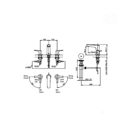 Tlg03201Bb Vòi Lavabo Nóng Lạnh