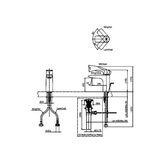 Tlg04301V Vòi Lavabo Nóng Lạnh