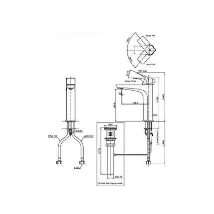 Tlg07303V Vòi Lavabo Nóng Lạnh