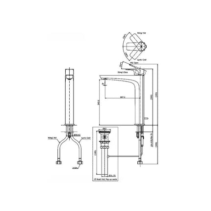 Tlg07305V Vòi Lavabo Nóng Lạnh
