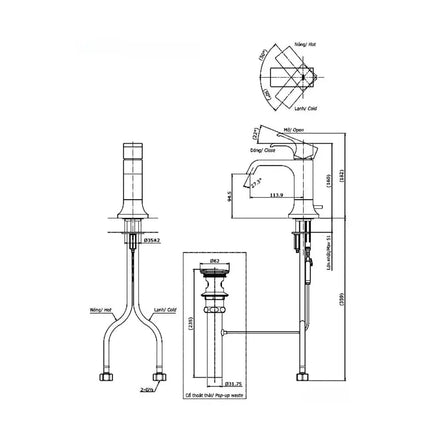 Tlg08301V Vòi Lavabo Nóng Lạnh