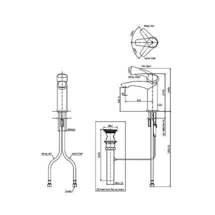 Tlg09301V Vòi Lavabo Nóng Lạnh