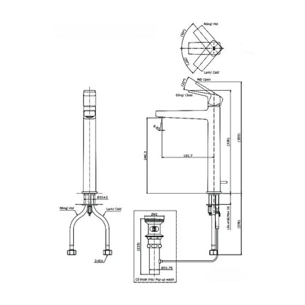 Tlg10305V Vòi Lavabo Nóng Lạnh
