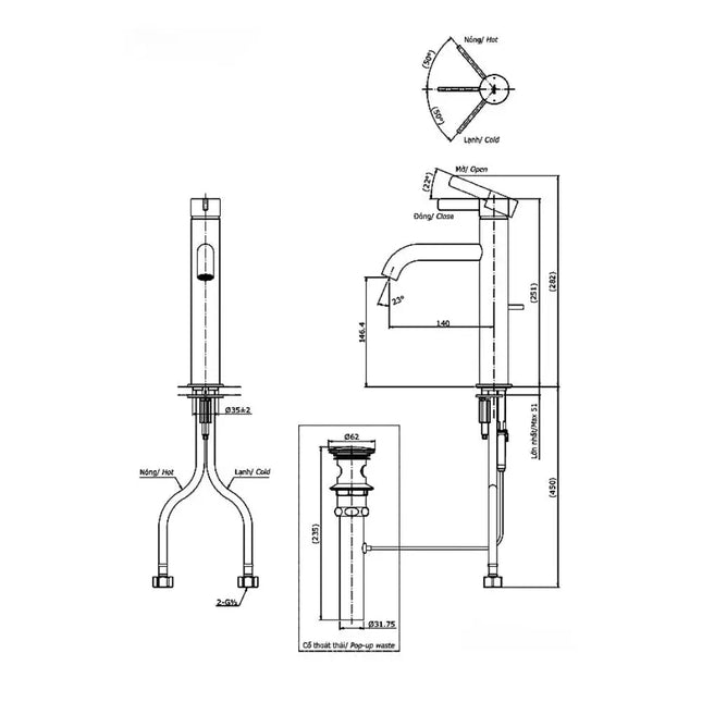 Tlg11303V Vòi Lavabo Nóng Lạnh