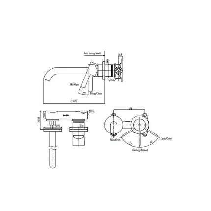 Tlg11308Ba Vòi Lavabo Nóng Lạnh