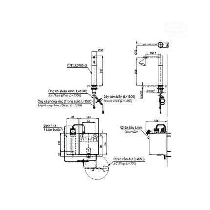 Vòi xịt xà phòng tự động TLK07003G | Thiết Bị Vệ Sinh TOTO