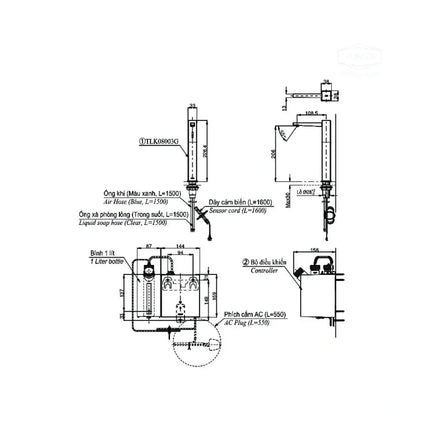 Vòi xịt xà phòng tự động TLK08003G | Thiết Bị Vệ Sinh TOTO