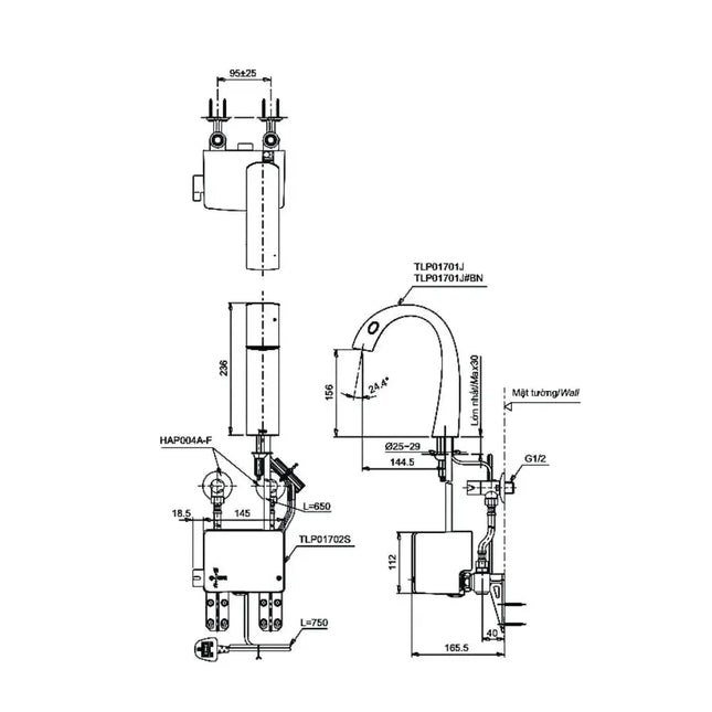 Tlp01701J Tlp01702S Vòi Lavabo Tự Động