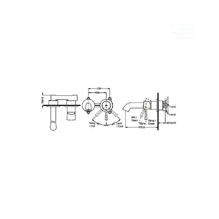 Vòi chậu gắn tường TLS02307B | Thiết Bị Vệ Sinh TOTO