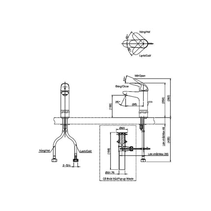 Tls03303V Vòi Lavabo Nóng Lạnh