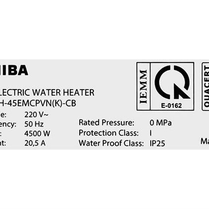 MÁY TẮM NƯỚC NÓNG TOSHIBA TWH-45EMCPVN(K)-CB