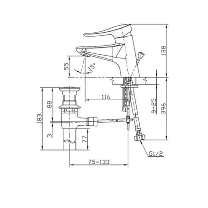 Ts260A Vòi Lavabo Nóng Lạnh
