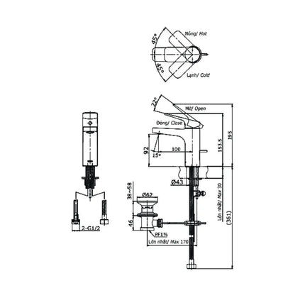 Ttlr302F-1Nr Vòi Lavabo Nóng Lạnh