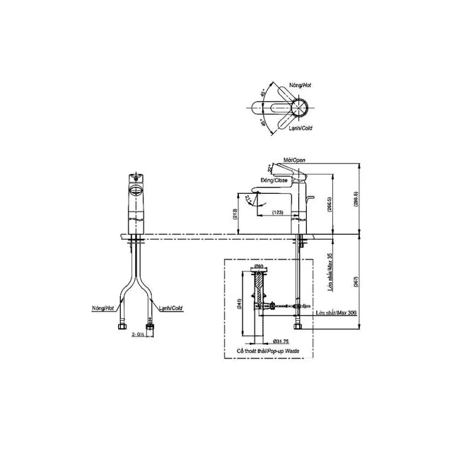 Tvlm112Ns Vòi Lavabo Nóng Lạnh