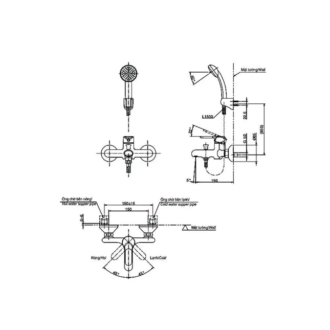 Tvsm103Nss Sen Tắm Gắn Tường