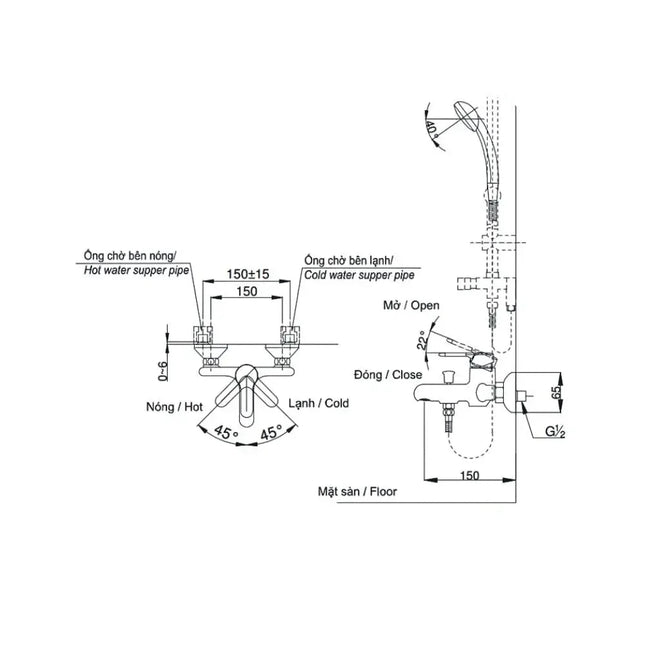 Tvsm104Nsr Sen Tắm Gắn Tường