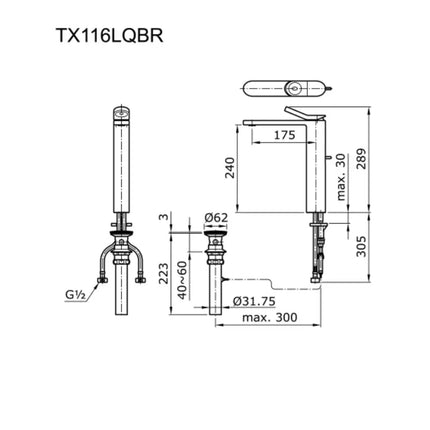 Tx116Lqbr Vòi Lavabo Nóng Lạnh